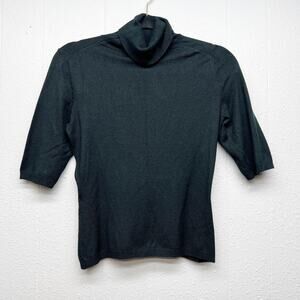 Express Cashmere Silk Sweater Women Medium Y2K Turtleneck Old Money Quiet Luxury